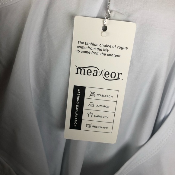 SOLD ❗️Meaneor White Top Tunic Length NWT - Picture 9 of 9